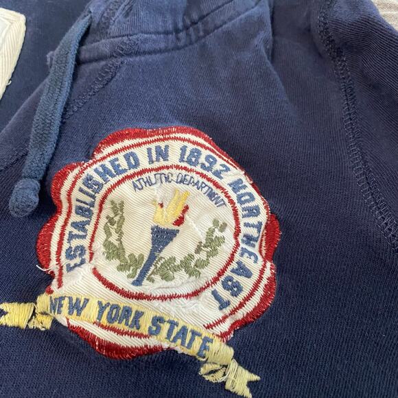 Abercrombie & Fitch Womens Pullover Hoodie Embroidered Logo spellout Y2K Small - Picture 4 of 8